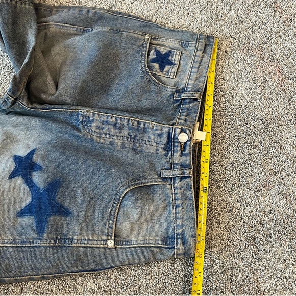 NWT! SAGE + FIG Star Wide Leg Barrel Mid Rise Women’s Jeans with Pockets Size L - Picture 10 of 12